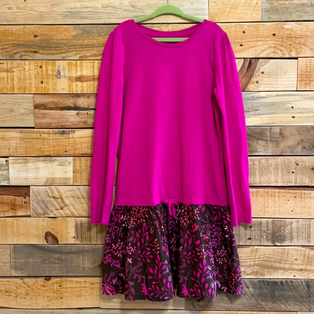 LandsEnd drop waist, long sleeved dress, size 6x-7